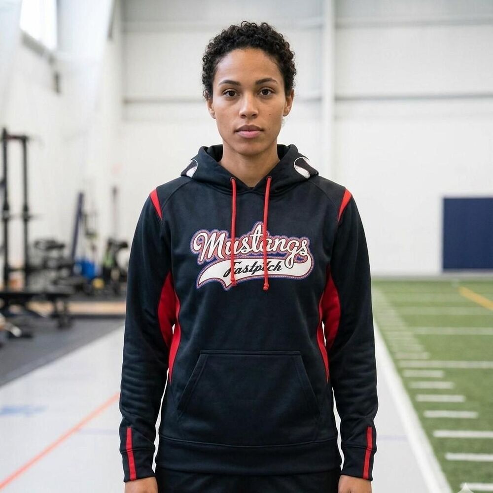Mustangs Fastpitch Softball Hoodie, Sz  Performance  sporty streetwear  athletic